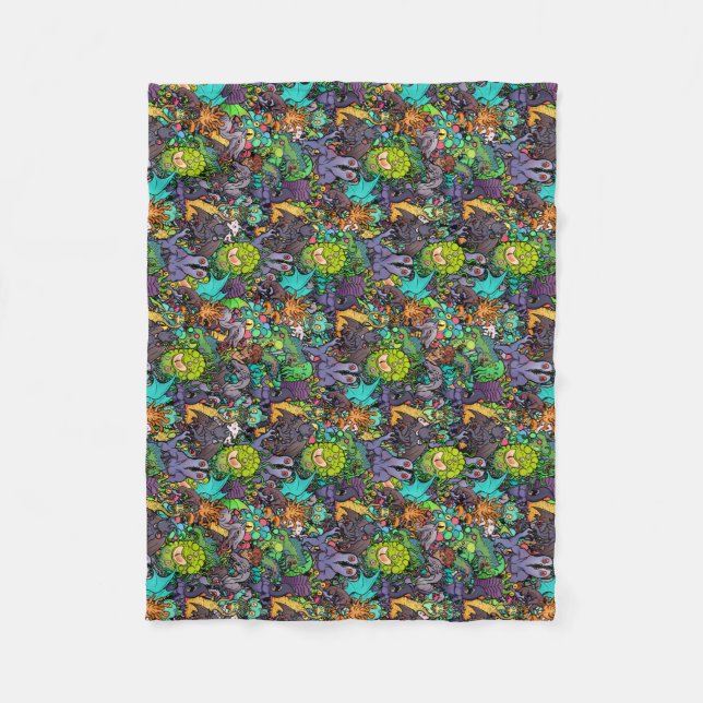 Cthulhu Lovecraft Mythos Chibi Bestiary Fleece Blanket (Front)