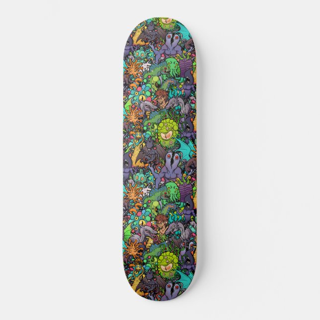 Cthulhu Lovecraft Mythos Chibi Bestiary Skateboard (Front)