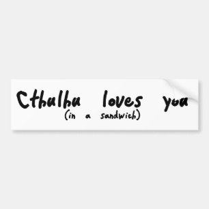 Cthulhu Loves You Bumper Sticker