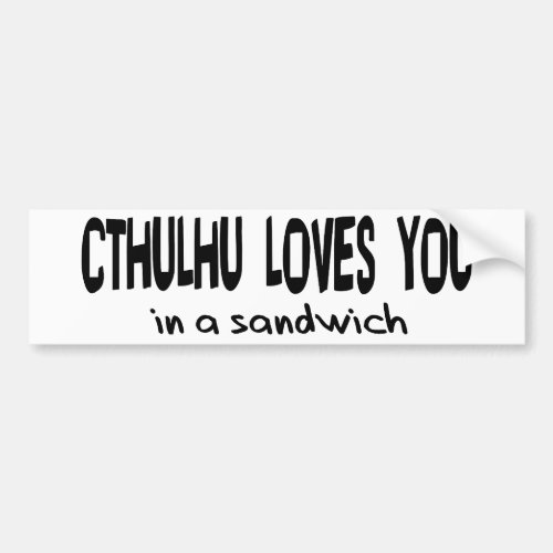 Cthulhu Loves You Bumper Sticker