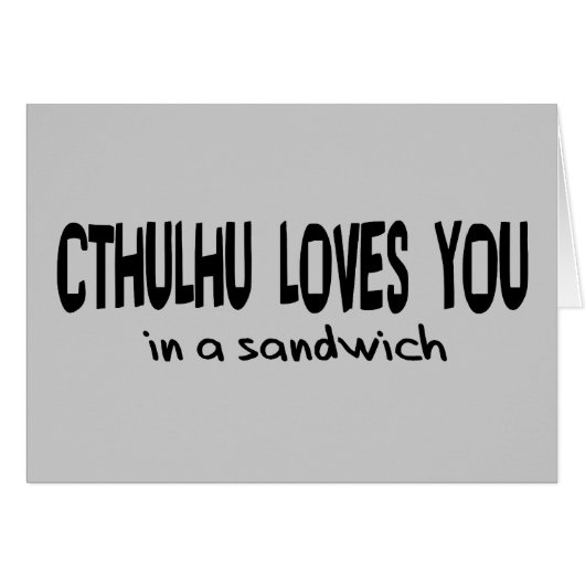 Cthulhu Loves You Cards (Front Horizontal)