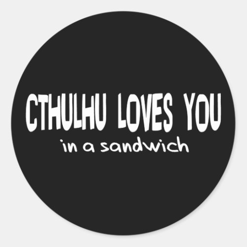 Cthulhu Loves You Classic Round Sticker