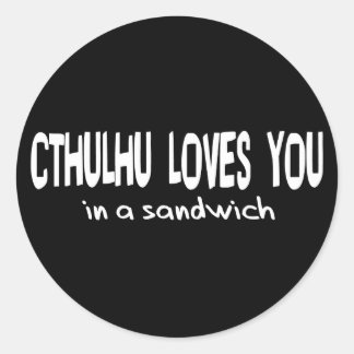 Cthulhu Loves You Classic Round Sticker