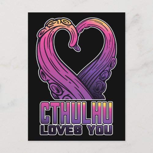 Cthulhu Loves You Tentacles Lovecraft Postcard