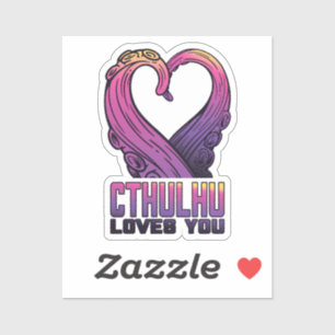 Cthulhu Loves You Tentacles Lovecraft Sticker