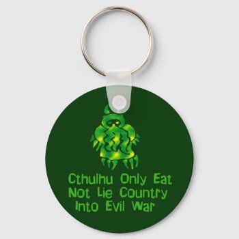 Cthulhu Only Eats Keychain by orsobear at Zazzle