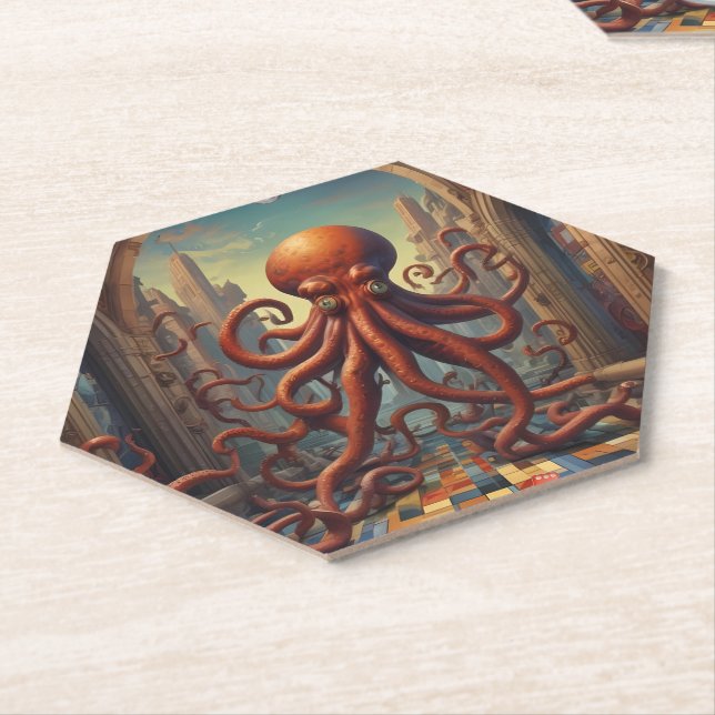 Cthulhu Paradise Lost Paper Coaster (Angled)