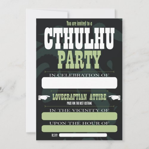 Cthulhu Party Invitations