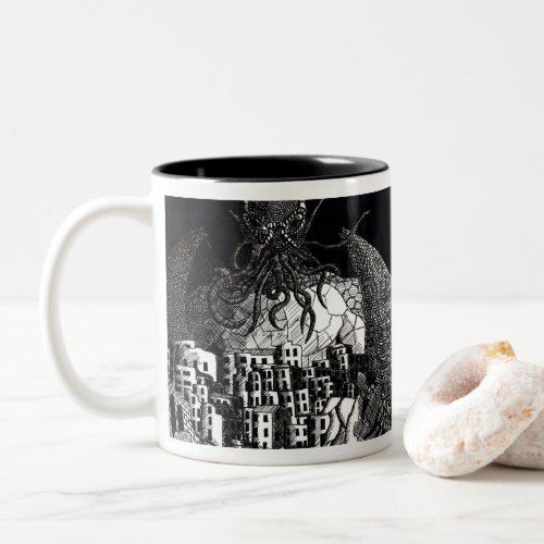 Cthulhu Rises Two_Tone Coffee Mug