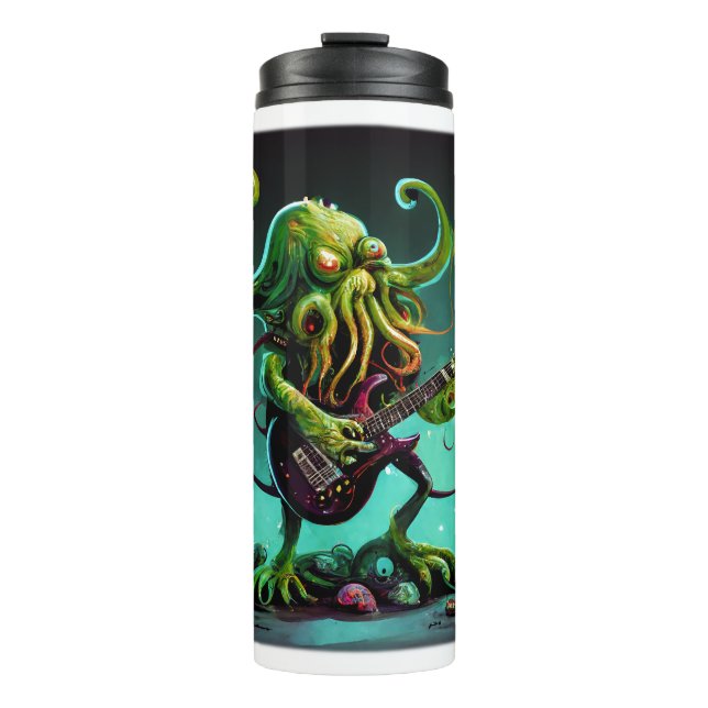 Cthulhu Rock 'n Roll Thermal Tumbler  (Front)