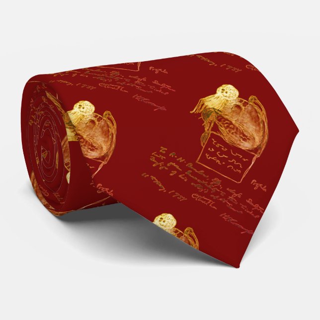 Cthulhu sketch by Lovecraft Neck Tie (Rolled)