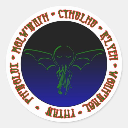 Cthulhu Sleeps _ Round Sticker