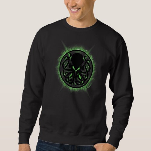 Cthulhu Steampunk Kraken Green Flames Sweatshirt