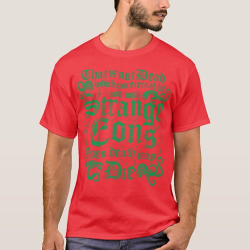 Cthulhu Strange Eons Vintage Distressed Cosmic Hor T_Shirt
