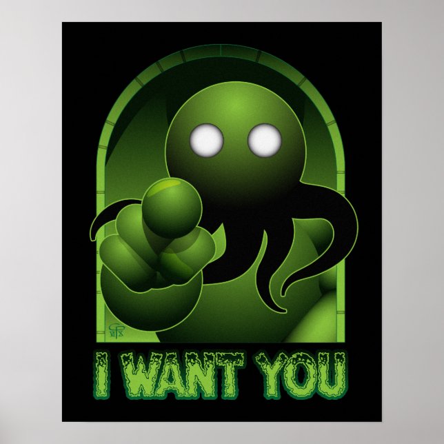 Cthulhu Wants You Poster (Front)