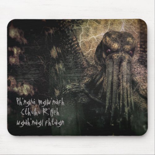 Cthulhu Worshippers Chant Custom Mouse Pad