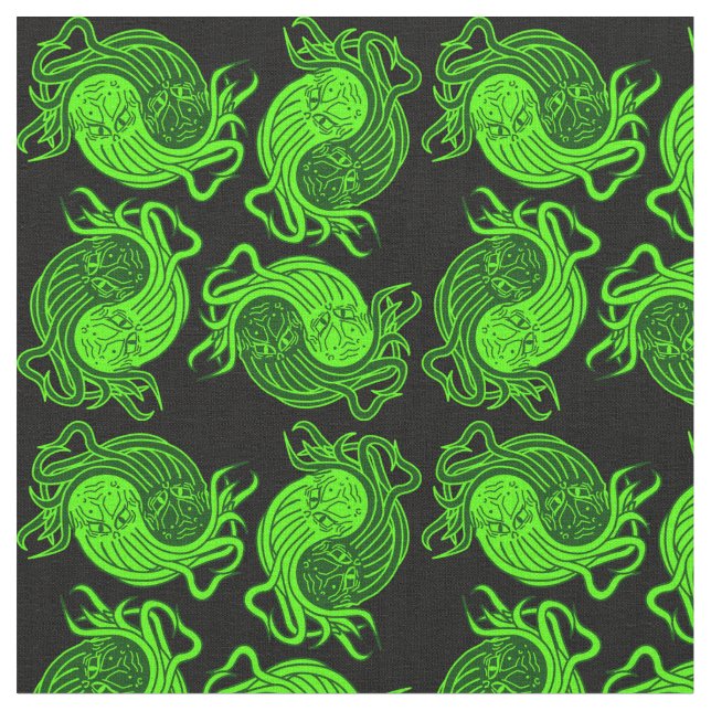 Cthulhu Yin-Yang Fabric (Close Up)