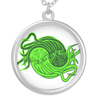 Cthulhu Yin-Yang Silver Plated Necklace