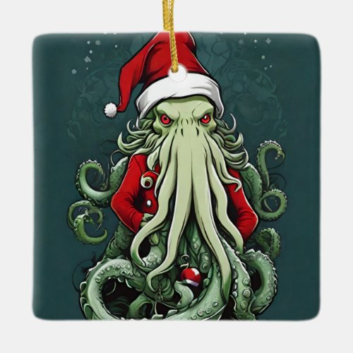 Cthulhus Yuletide Reign A Terrifying Christmas Ceramic Ornament