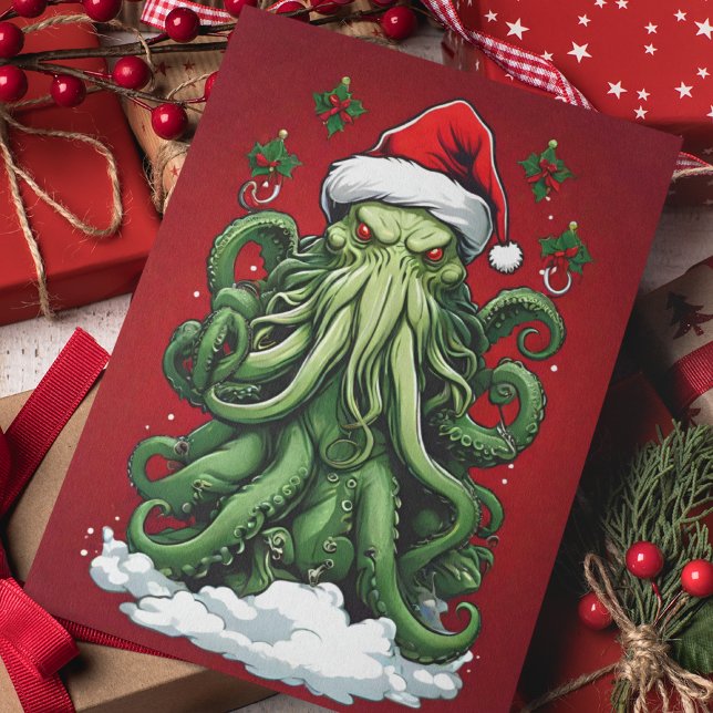 Cthulhu's Yuletide Reign: A Terrifying Christmas Holiday Card (Creator Uploaded)
