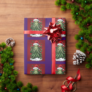 Cthulhu's Yuletide Reign: A Terrifying Christmas Wrapping Paper