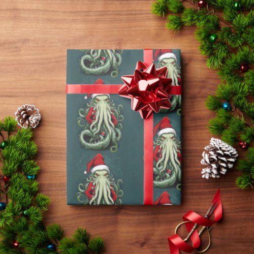 Cthulhus Yuletide Reign A Terrifying Christmas Wrapping Paper