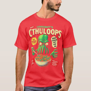 Cthuloops Cereal Parody for Horror Fans Cthulhu fu T-Shirt