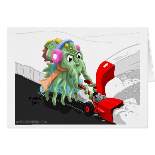 Cthulu Snow Blower Cards (Front Horizontal)