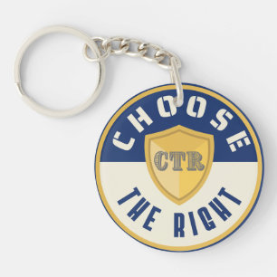 CTR Choose the Right Keychain Primary Baptism gift