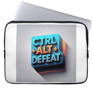 "Ctrl+Alt+Defeat" tongue-in-cheek Laptop Sleeve