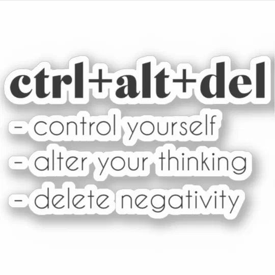 CTRL+ ALT+DEL keys for programmers Sticker