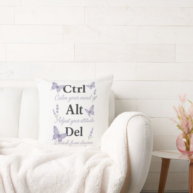 CTRL,ALT,DEL THROW PILLOW (Couch)