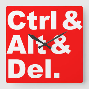 Ctrl & Alt & Del Wall Clock