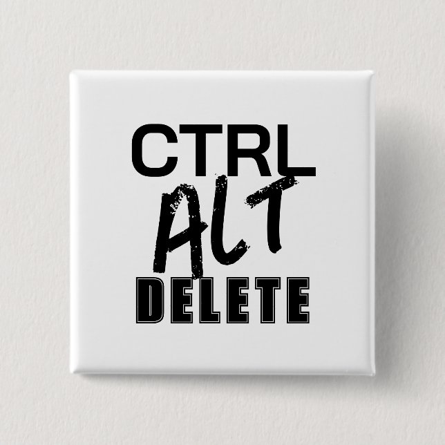 CTRL ALT DELETE square  Button (Front)