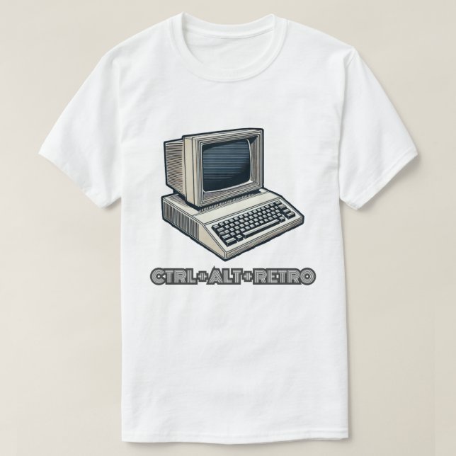 CTRL + ALT + RETRO Retro PC T-Shirt (Design Front)