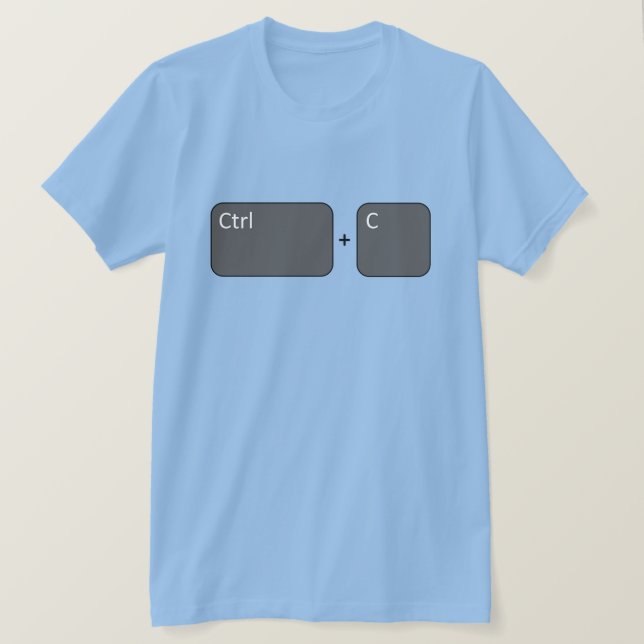 Ctrl + C Copy T-Shirt (Design Front)