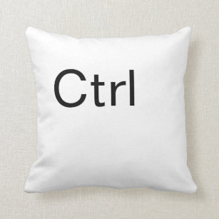 Ctrl , Computer Control Key Throw pillow