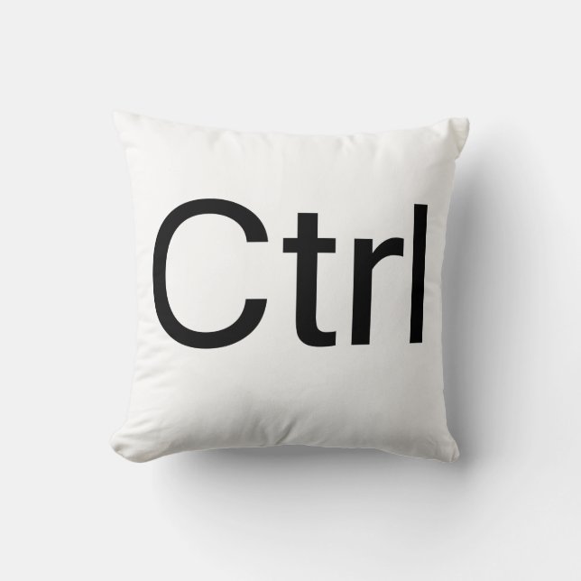 Ctrl Throw Pillow (Front)