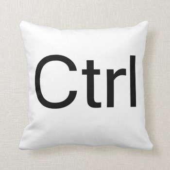 Ctrl Throw Pillow by strangeproducts at Zazzle