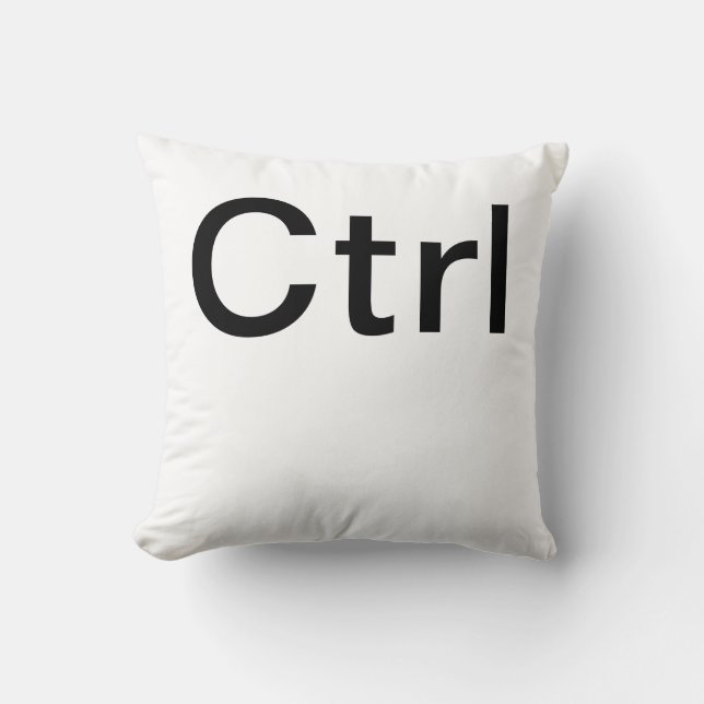 Ctrl Throw Pillow (Front)