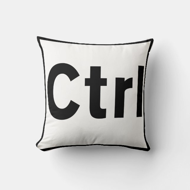 CTRL Throw Pillow Control Key Design (Front)