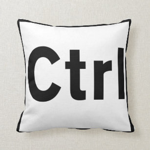 CTRL Throw Pillow Control Key Design