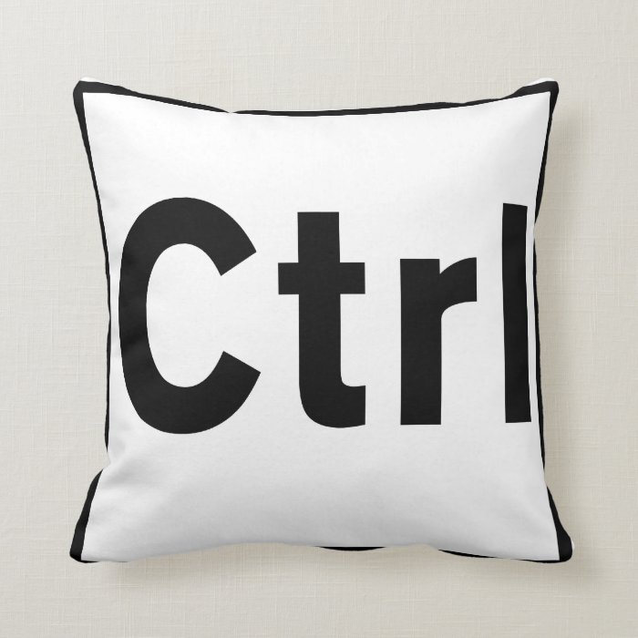 CTRL Throw Pillow Control Key Design