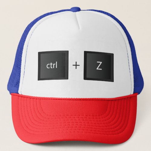 CTRL  Z Control_Z Whimsical Keyboard Button Trucker Hat