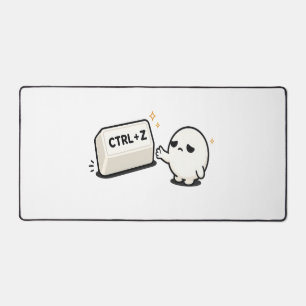 Ctrl Z Undo Mistakes - Funny Tech Cute Character Desk Mat