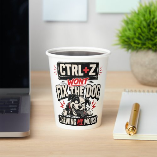 CTRL + Z Won't Fix The Dog Chewing My Mouse Paper Cups