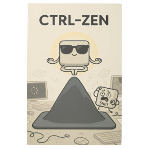 Ctrl-Zen Metal Print