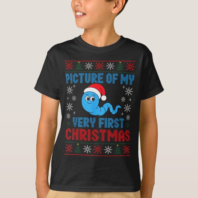 Cture Of My Very First Christmas Joke Funny Xmas H T-Shirt (Front)
