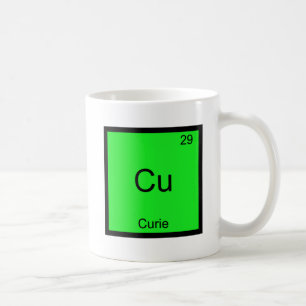 Cu - Curie Funny Element Chemistry Symbol T-Shirt Coffee Mug