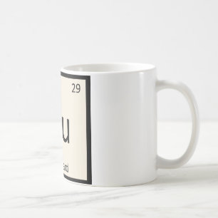 Cu - Custard Chemistry Periodic Table Symbol Coffee Mug